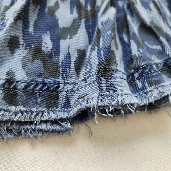 Anthropologie Chambray Tencel Sleeveless Dress Ruffle Blue Boho Cottage Summer - Picture 6 of 10